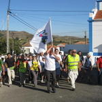 Foi uma honra caminhar ao lado da bandeira da Patameira