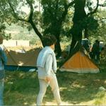 Acampamento em Alvados, junto ao muro do cemitério. Tendas canadianas da Cavada Nova! foto JV