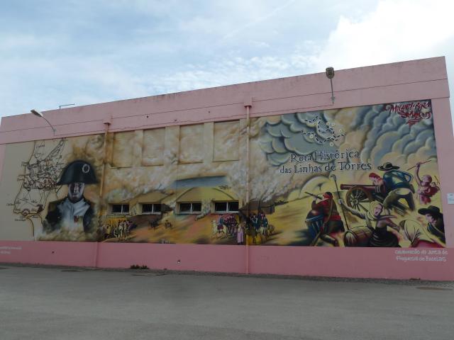O belo Mural alusivo às Linhas de Torres, na Escola de Bucelas