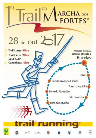 Cartaz do 1º Trail da Marcha dos Fortes