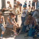 Emília, Milena, Vasco, Marta e João Luis em Piódão JUN 1986