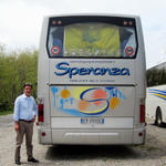 O nosso autocarro e o "autista" Josep Speranza