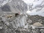 A caminho do acampamento-base do Everest