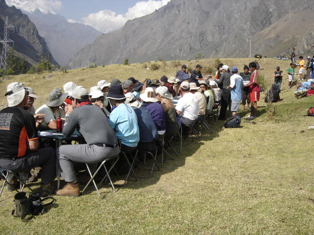 Almoço para o Ar Livre, ao ar livre, no Caminho Inca